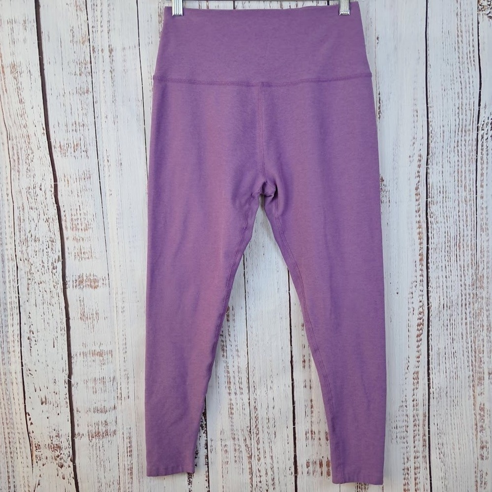 Beyond Yoga L Spacedye Caught In The Midi High Waisted Leggings Purple Heather - Picture 3 of 7